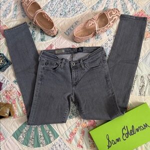 AG Adriano Goldschmied The Stilt Cigarette Women's Gray Jeans 26R